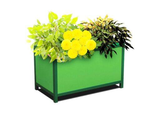 Rectangular metal planter