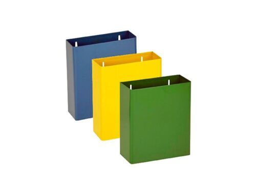 Rectangular mural metal bin