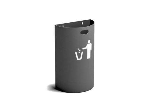 Semicircular wall bin