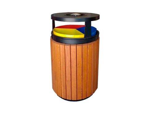 Papelera madera multi residuo 2, 3 y 4 fracciones